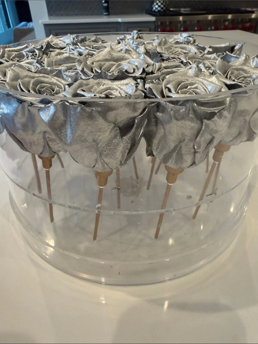 Silver forever roses by La fleur